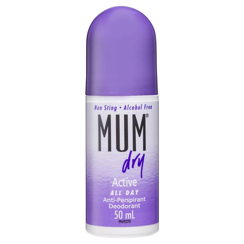 Mum Dry Anti-Perspirant Roll On Active 50ml