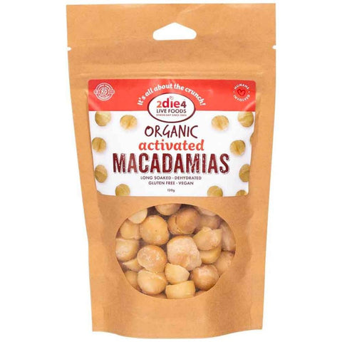 2die4 Live Foods Organic Activated Macadamias 120g