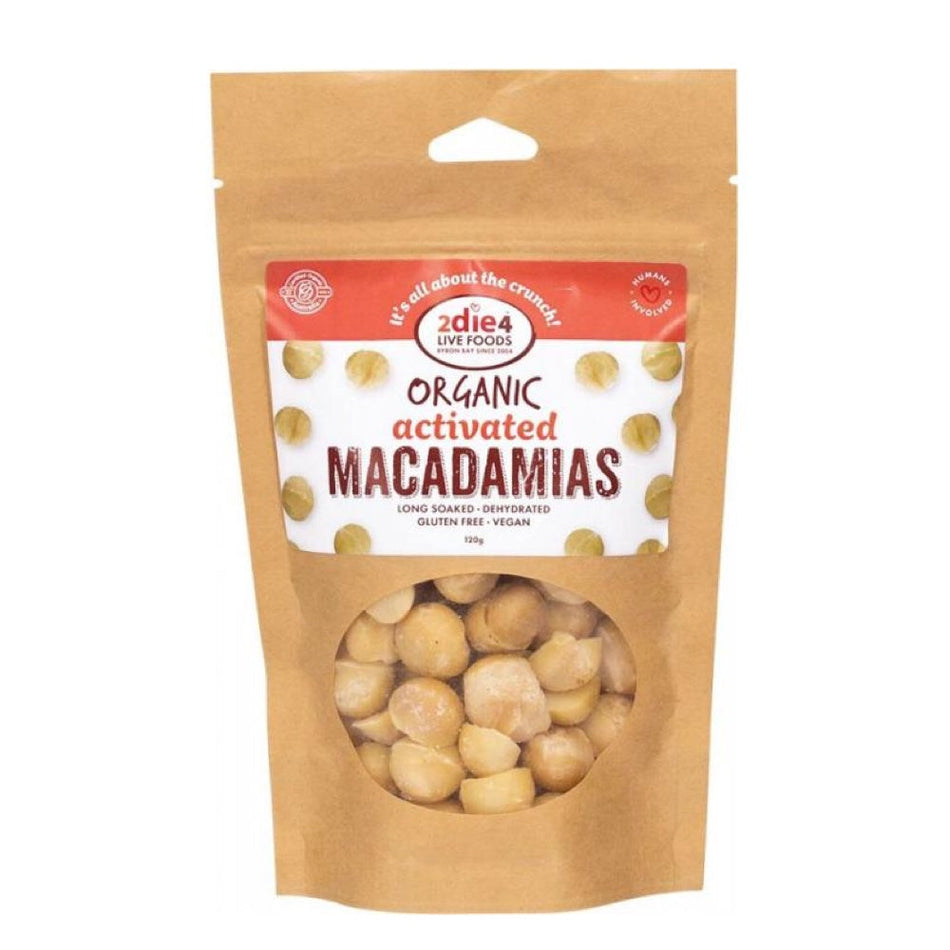 2die4 Live Foods Organic Activated Macadamias 250g