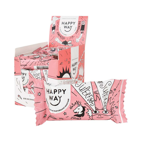 Happy Way Kid's Snack Bar Strawberry Vanilla 18x30g