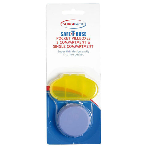 Surgipack Safe-T-Dose Pocket Pill Box Assorted