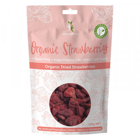 DR SUPERFOODS Dried Strawberries Organic 125g