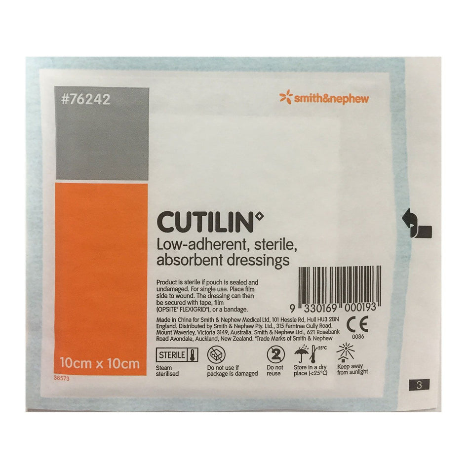 Cutilin Low Adherent Dressing 10cm X 10cm