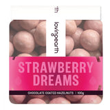 Loving Earth Chocolate Coated Hazelnuts Strawberry Dreams 100g