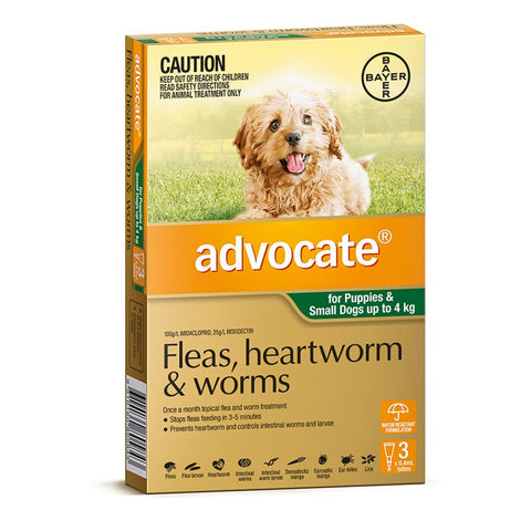 Advocate For Puppies And Small Dogs (Up To 4kg) - 3 Pack