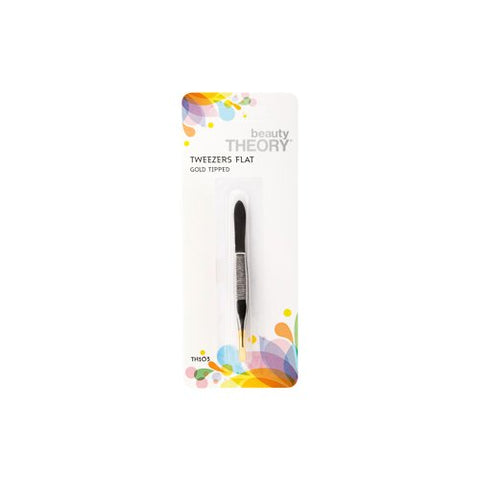 Beauty Theory Tweezers - Gold Tipped Flat