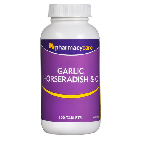 Pharmacy Care Garlic Horseradish & C 100 Tablets
