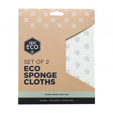 EVER ECO Eco Sponge Cloths Scandi Leaves Collection 2