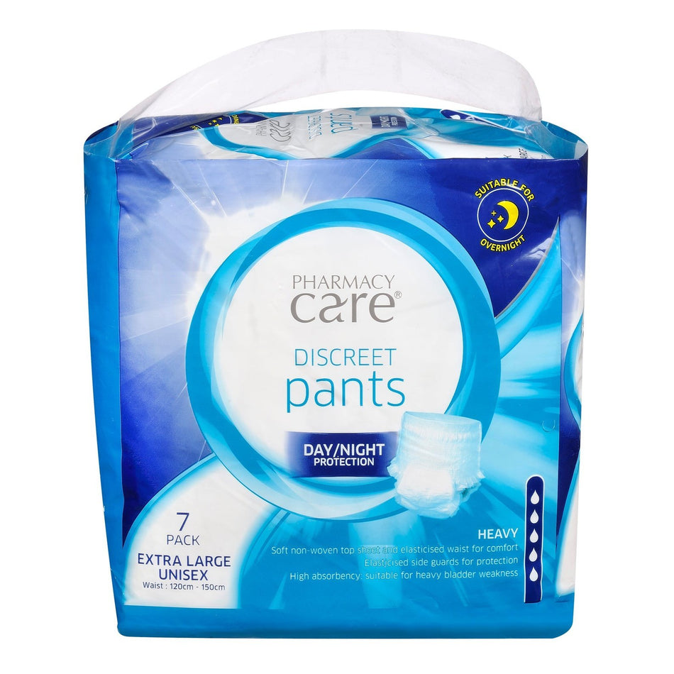 PHARMACY CARE INCO PANTS EXTRA LARGE 7PK