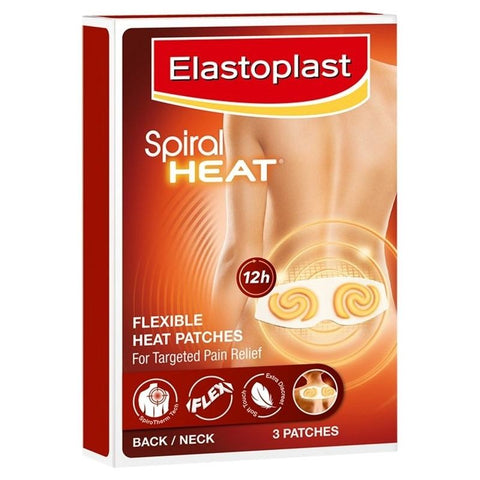 Elastoplast Spiral Heat Back Neck 3 Patches