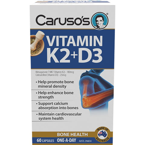 Caruso's Natural Health Vitamin K2 + D3 60 Capsules
