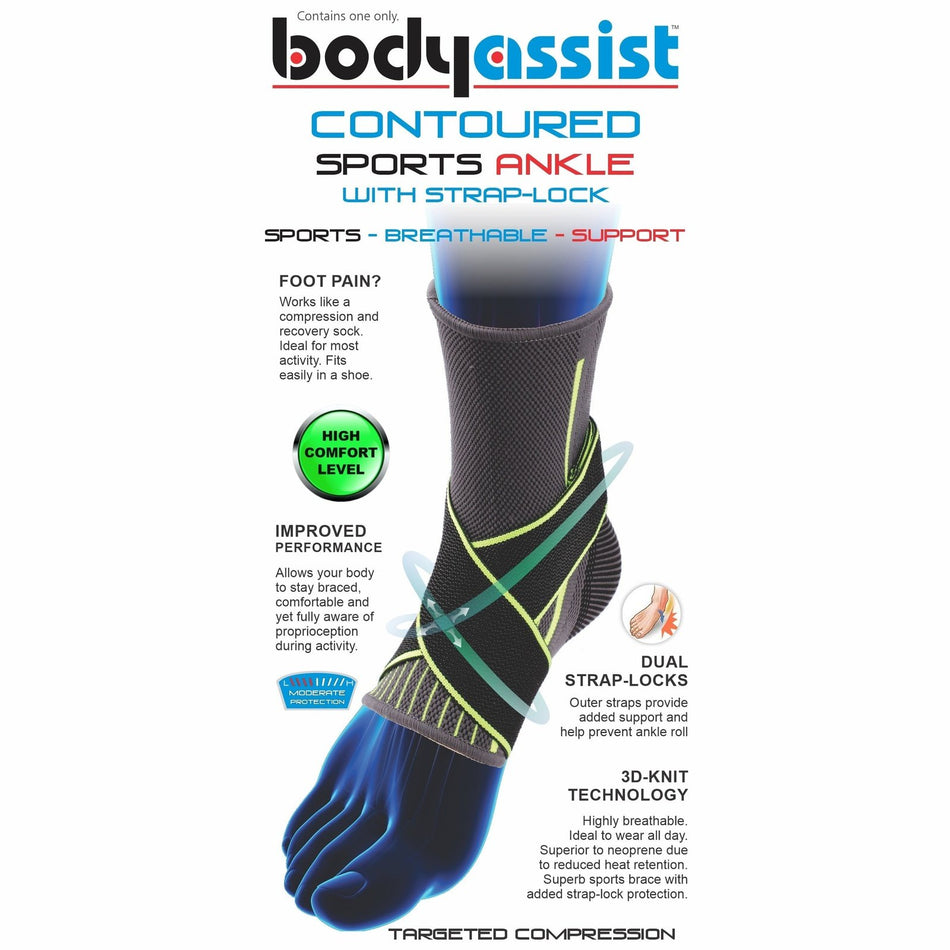 Bodyassist 3d Sports Ankle With Lock Straps