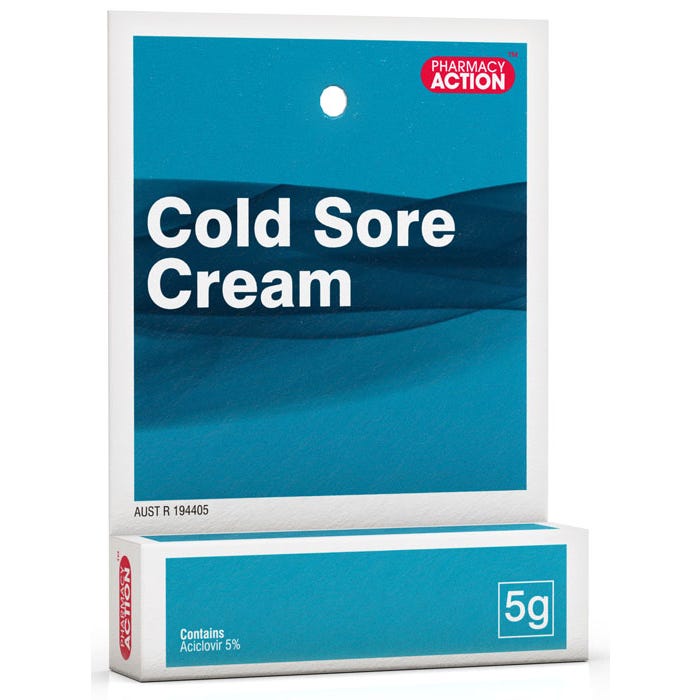 Pharmacy Action Cold Sore Cream 5g (Generic for Zovirax)