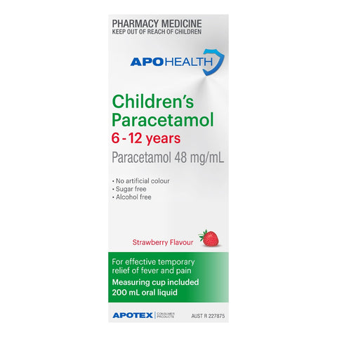 Apohealth Children's Paracetamol 6-12 Years 200ml