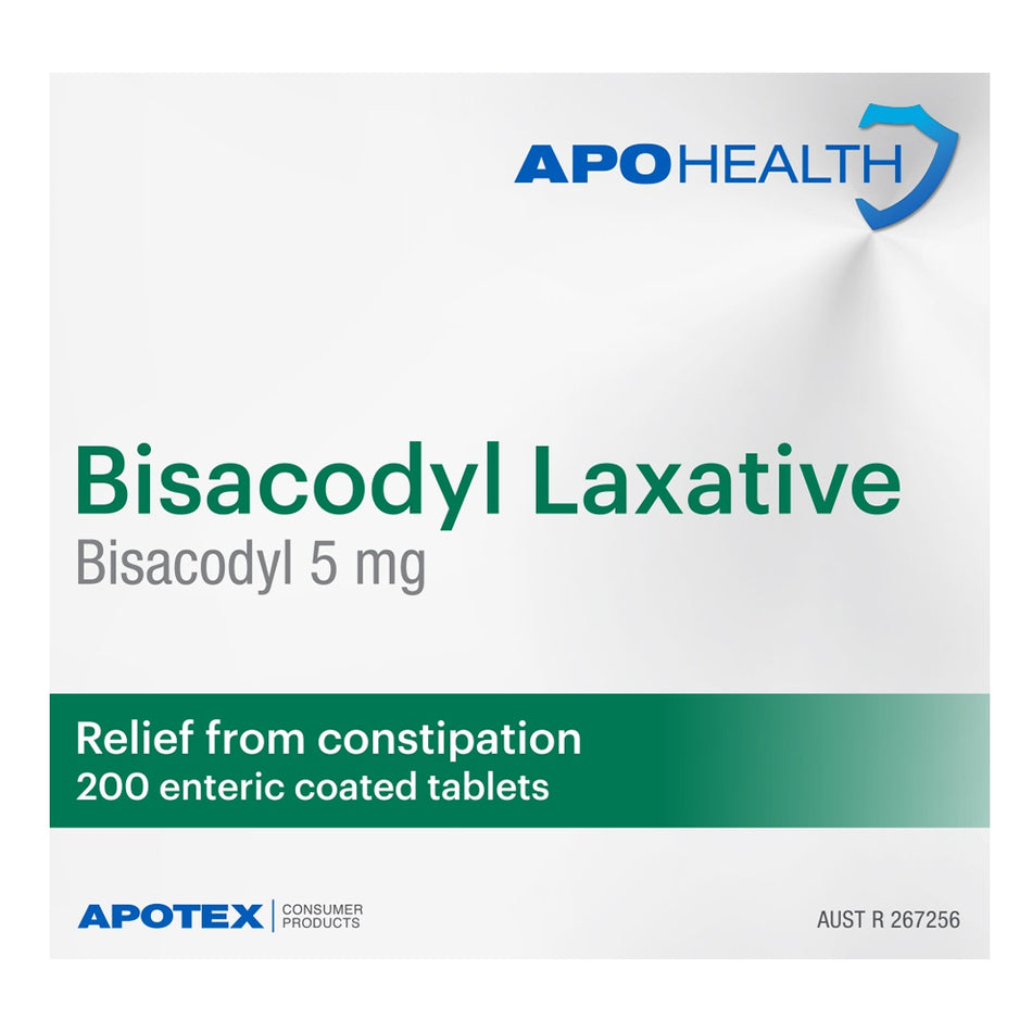 Apohealth Bisacodyl Laxative 5mg 200 Tablets