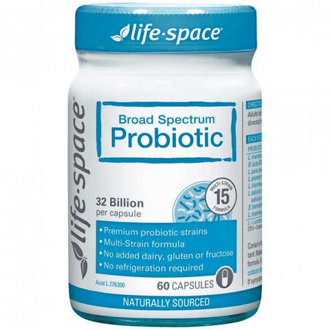 LIFE-SPACE Broad Spectrum Probiotic 60 Capsules