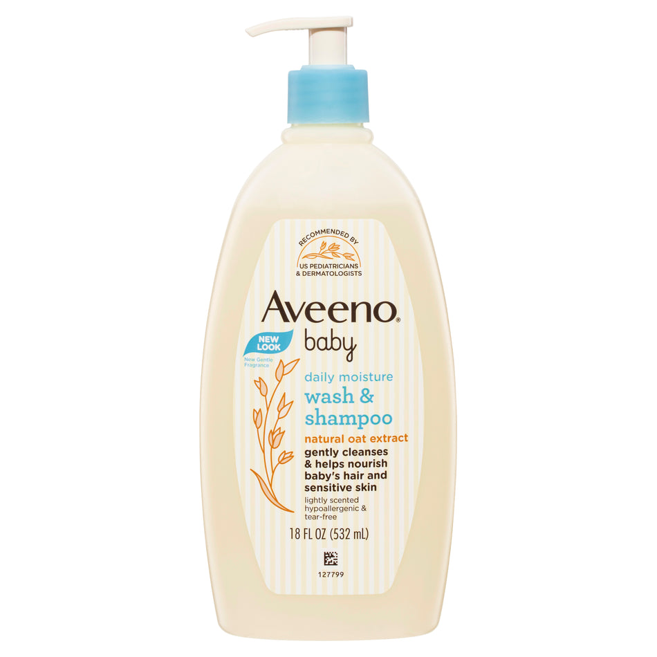Aveeno Baby Daily Moisture Lightly Scented Wash & Shampoo 532ml