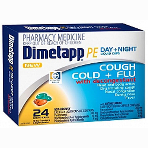Dimetapp Cold, Cough and Flu Day/Night Liquid Cap X 24 (Phenylephrine)