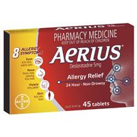 Aerius 5mg 45 Tablets
