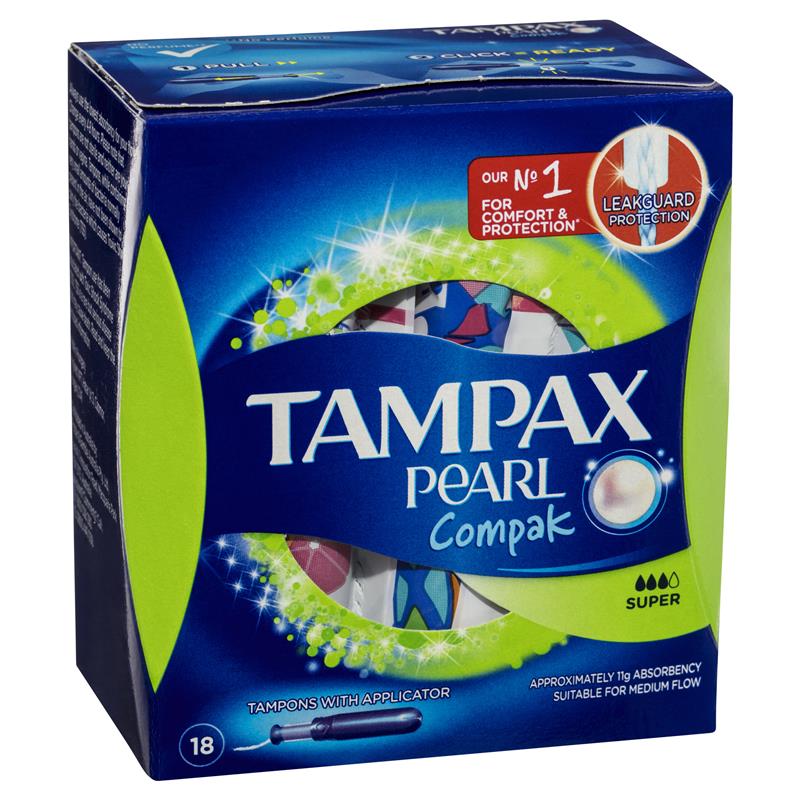Tampax Compak Pearl Regular 18 Pack