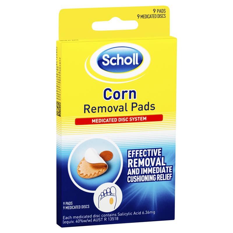 Scholl Corn Removal Medicated Disc Pads System 9PK