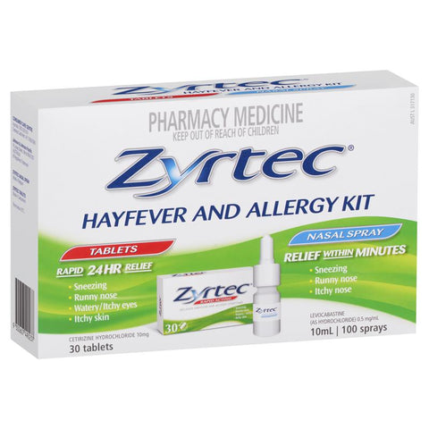Zyrtec Hayfever Antihistamine Tablets & Nasal Spray Kit
