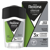 Rexona for Men Active fresh Clinical Protection Antiperspirant Deodorant Cream 45ml