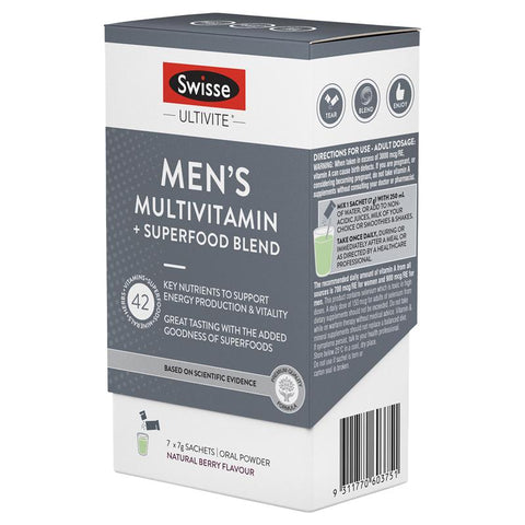 Swisse Ultivite Men's Multivitamin + Superfood Blend 7 pack