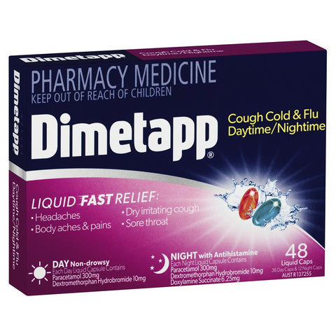 Dimetapp Day & Night PSE FREE Liquid Caps 48