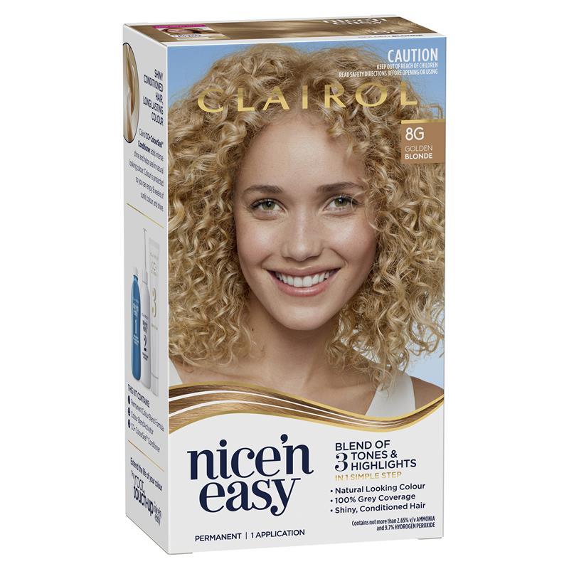 Clairol Nice & Easy 8G Natural Golden Blonde Hair Colour
