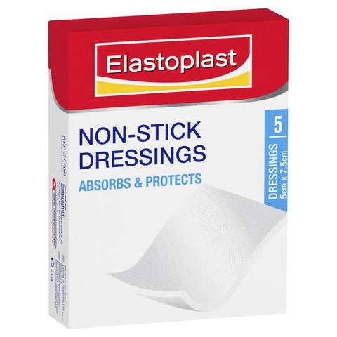 Elastoplast 21100 Non-Stick Wound Dressing 7.5cm x 5cm 5 Pack