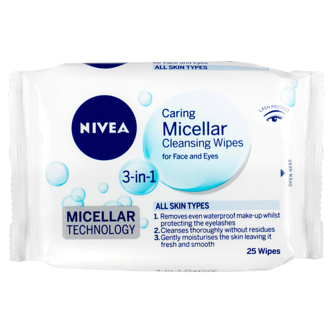 Nivea Daily Essentials Micellar Wipes 25 Pack
