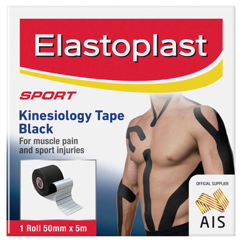 E-Sport Kinesiology Tape Black 5cm x 5m 1 Roll