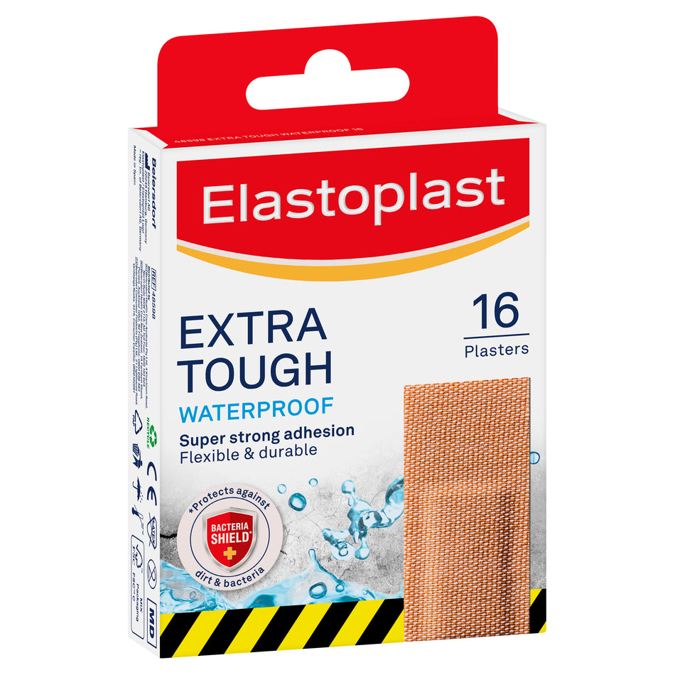 Elastoplast FABRIC Extra Tough Waterproof 16 Pack