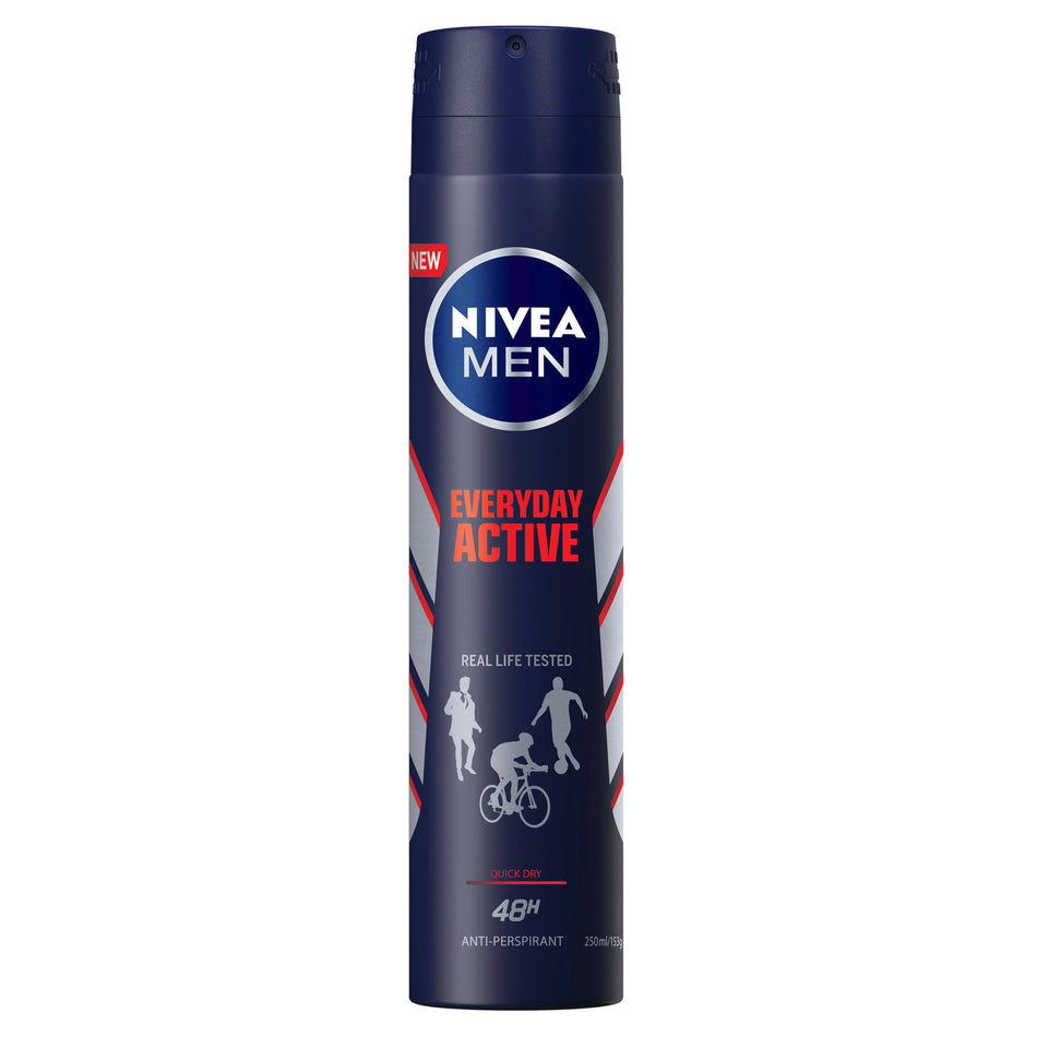 NIVEA MEN EVERYDAY ACTIVE DRY ANTIPERSPIRANT DEODORANT 250ML