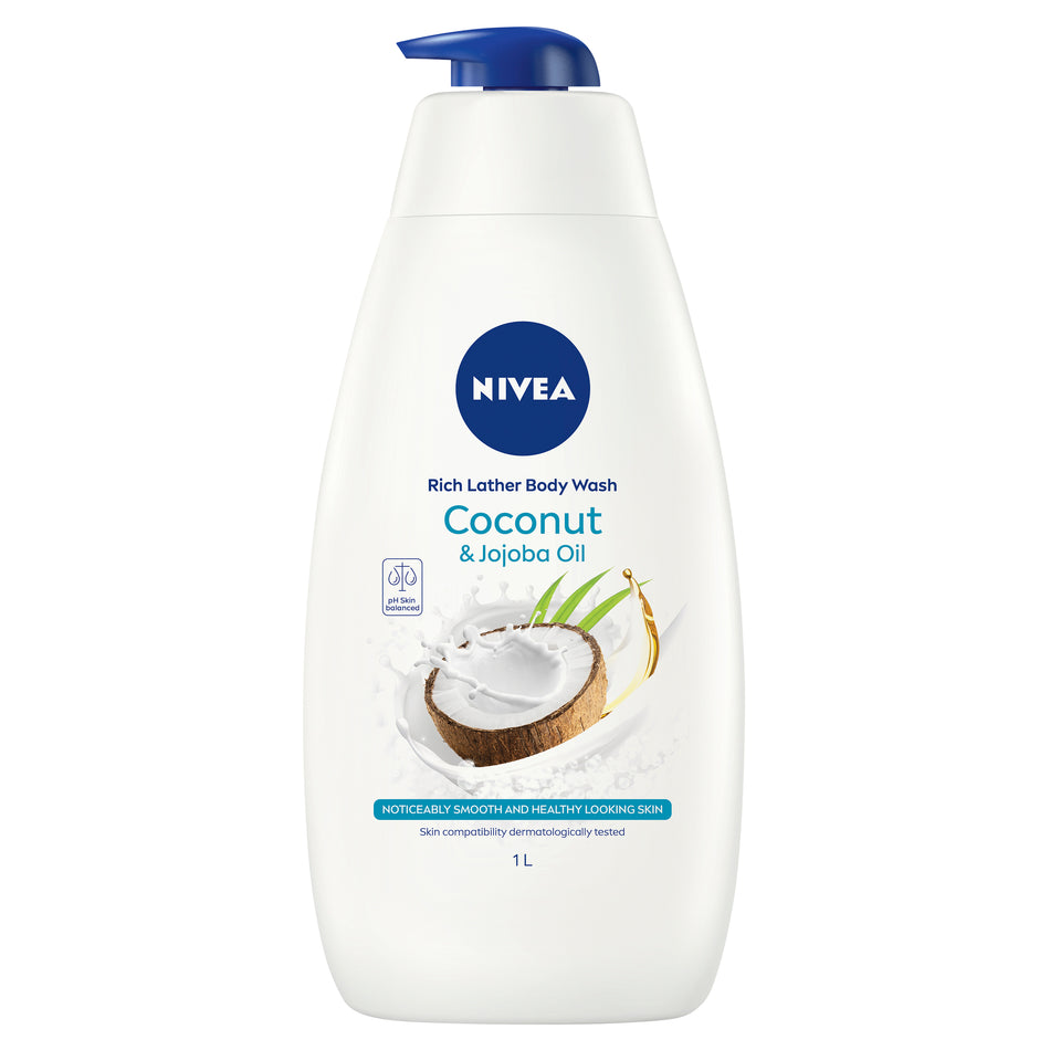 Nivea Shower Cream Indulgent Moisture Coconut Jojoba Oil- 1L