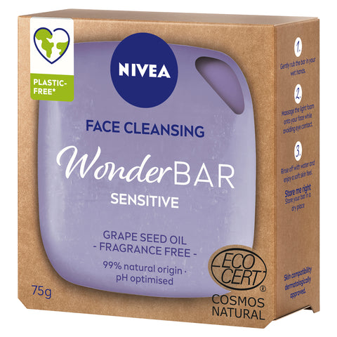 NIVEA Wonderbar Sensitive Face Wash Cleanser 75g