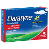 Claratyne Hayfever Allergy Relief Antihistamine 10 Tablets