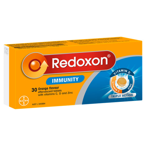 Redoxon Immunity Orange Flavour 30 Effervescent Tablets