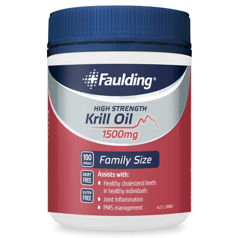 Faulding Krill Oil High Strength 1500mg 100 caps