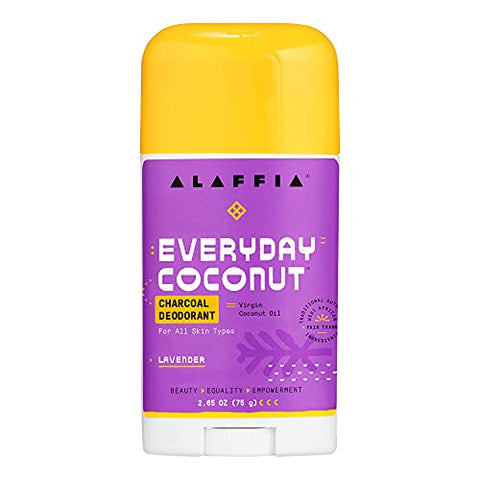 ALAFFIA Everyday Coconut Deodorant - Charcoal & Lavender 75g