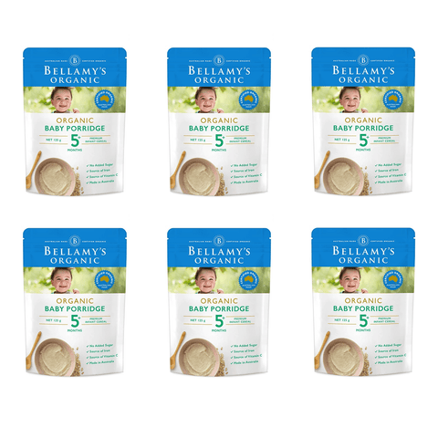 Bellamy's Organic Baby Porridge 125g x6