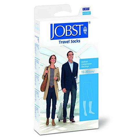 Jobst Unisex Travel Knee High 15-20 mmhg Compression Socks Size 2 Black