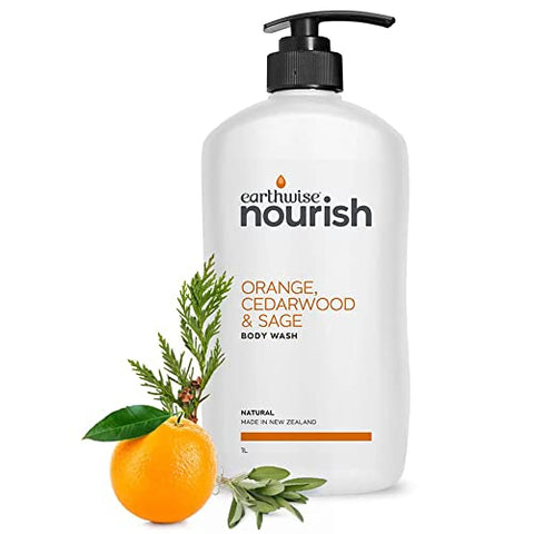 EARTHWISE NOURISH Body Wash Orange, Cedarwood & Sage 1L