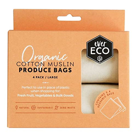 EVER ECO Reusable Produce Bags Organic Cotton Muslin 4