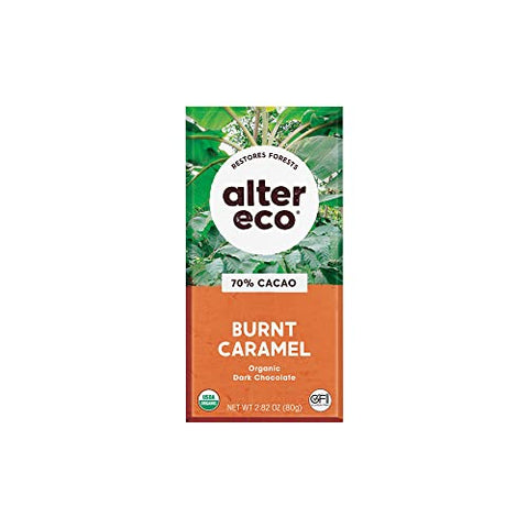 ALTER ECO Chocolate (Organic) Dark Burnt Caramel 80g 12PK