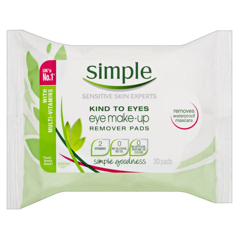 SIMPLE Kind To Eyes Make-Up Remover Wipes Eye 30 Wipes