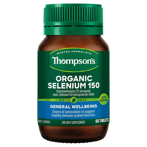 Thompson’s Organic Selenium 150mcg 60 Tablets