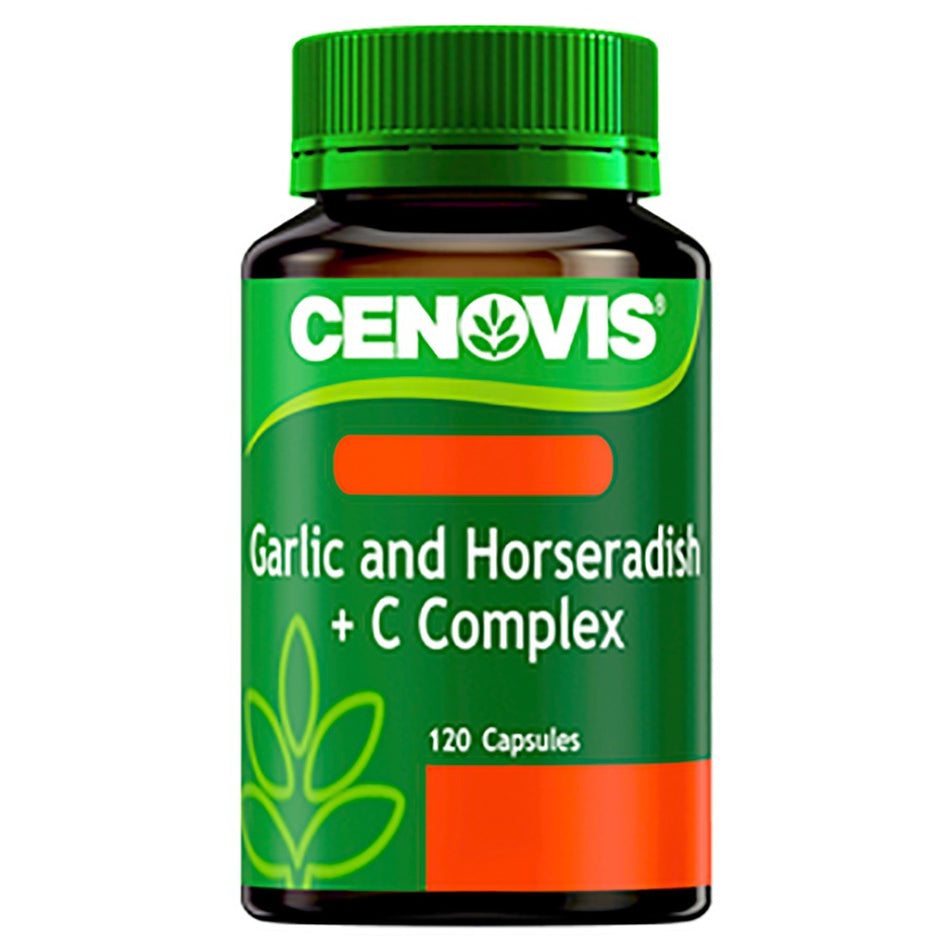 Cenovis Garlic and Horseradish + Vitamin C Complex 120 Capsules