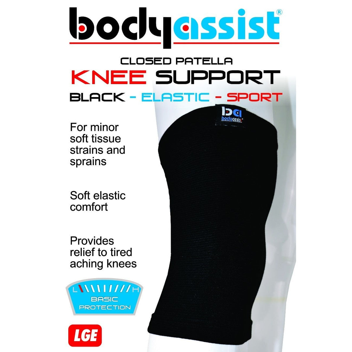 BA SLIP-ON ELASTIC KNEE SUPPORT CLOSED PATELLA